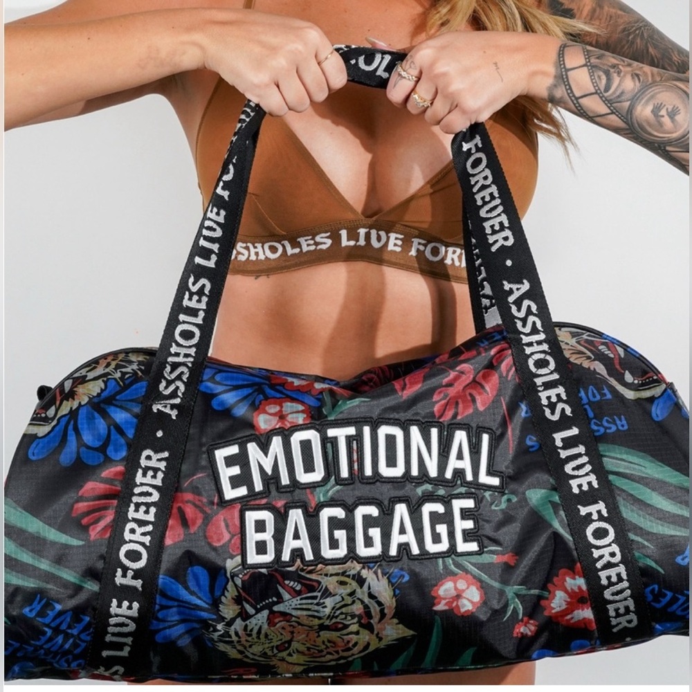 ALF (Assholes Live Forever) “Emotional Baggage” Blue Tigers Duffel Bag